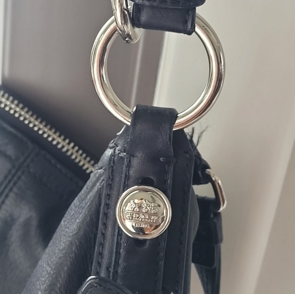 COACH Hobo Style Soft Black Leather Shoulder Bag - Picture 7 of 12